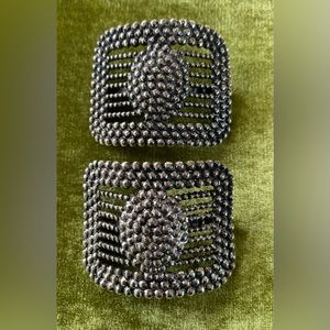 Antique Pounded Steel Shoe Buckles